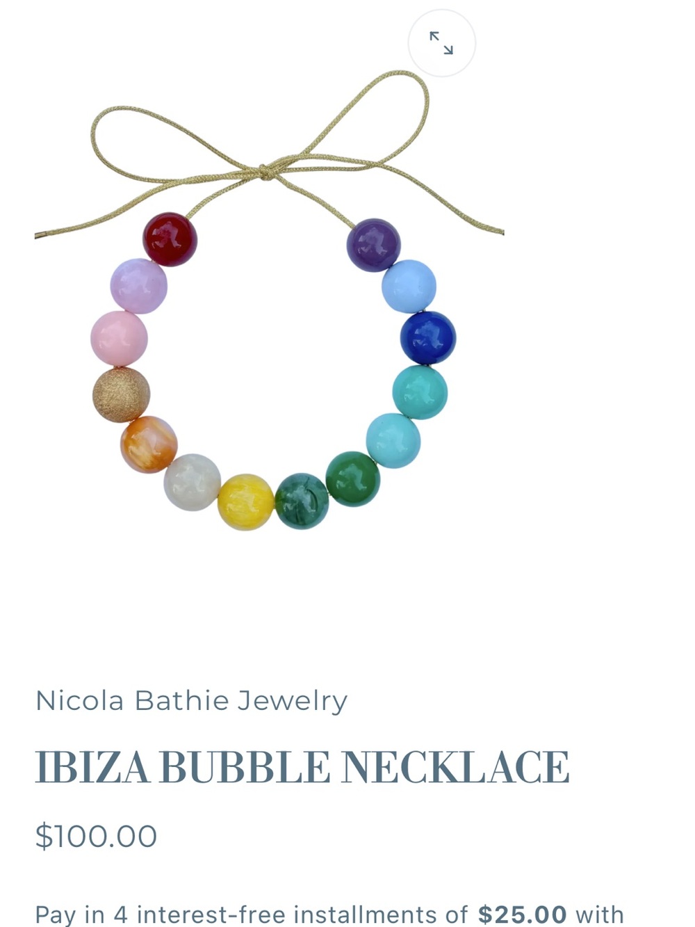 Nicola Barbie Jewelry Ibiza Bubble Necklace